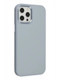 Newface Apple iPhone 12 Pro Max Kılıf Asya Deri Silikon - Sierra Blue