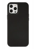 Newface Apple iPhone 12 Pro Max Kılıf Asya Deri Silikon - Siyah