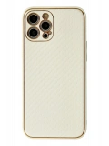 Newface Apple iPhone 12 Pro Max Kılıf Coco Karbon Silikon - Beyaz