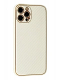 Newface Apple iPhone 12 Pro Max Kılıf Coco Karbon Silikon - Beyaz