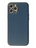 Newface Apple iPhone 12 Pro Max Kılıf Coco Karbon Silikon - Mavi