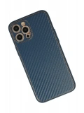 Newface Apple iPhone 12 Pro Max Kılıf Coco Karbon Silikon - Mavi