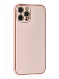 Newface Apple iPhone 12 Pro Max Kılıf Coco Karbon Silikon - Pembe