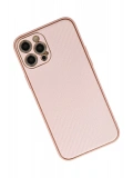 Newface Apple iPhone 12 Pro Max Kılıf Coco Karbon Silikon - Pembe