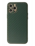 Newface Apple iPhone 12 Pro Max Kılıf Coco Karbon Silikon - Yeşil