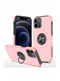 Newface Apple iPhone 12 Pro Max Kılıf Elit Yüzüklü Kapak - Pembe