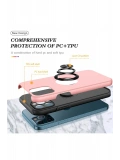 Newface Apple iPhone 12 Pro Max Kılıf Elit Yüzüklü Kapak - Pembe
