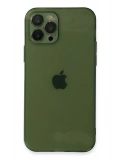 Newface Apple iPhone 12 Pro Max Kılıf Fly Lens Silikon - Yeşil