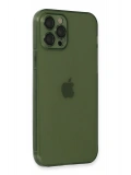 Newface Apple iPhone 12 Pro Max Kılıf Fly Lens Silikon - Yeşil