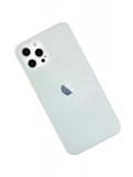 Newface Apple iPhone 12 Pro Max Kılıf Karbon PP Silikon - Şeffaf
