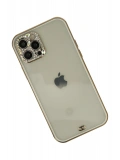 Newface Apple iPhone 12 Pro Max Kılıf Liva Taşlı Silikon - Beyaz