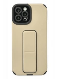 Newface Apple iPhone 12 Pro Max Kılıf Mega Standlı Silikon - Gold