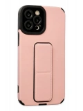 Newface Apple iPhone 12 Pro Max Kılıf Mega Standlı Silikon - Pudra
