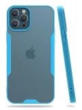 Newface Apple iPhone 12 Pro Max Kılıf Platin Silikon - Mavi