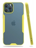 Newface Apple iPhone 12 Pro Max Kılıf Platin Silikon - Sarı