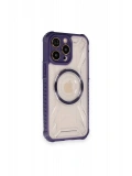 Newface Apple iPhone 12 Pro Max Kılıf Prag Magneticsafe Kapak - Derin Mor