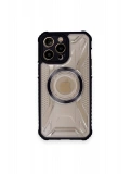 Newface Apple iPhone 12 Pro Max Kılıf Prag Magneticsafe Kapak - Siyah