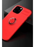 Newface Apple iPhone 12 Pro Max Kılıf Range Yüzüklü Silikon - Kırmızı
