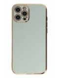 Newface Apple iPhone 12 Pro Max Kılıf Volet Silikon - Açık Yeşil