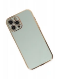Newface Apple iPhone 12 Pro Max Kılıf Volet Silikon - Açık Yeşil