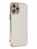 Newface Apple iPhone 12 Pro Max Kılıf Volet Silikon - Beyaz