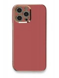 Newface Apple iPhone 12 Pro Max Kılıf Volet Silikon - Kırmızı