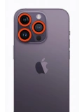 Newface Apple iPhone 12 Pro Max Neon Fosforlu Kamera Lens - Turuncu