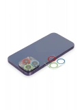 Newface Apple iPhone 12 Pro Renkli Kamera Lens Koruma Cam - Mavi-Yeşil