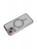 Newface Apple iPhone 13 Kılıf Joke Simli Magneticsafe Kılıf - Pembe