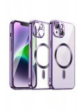 Newface Apple iPhone 13 Kılıf Kross Magneticsafe Kapak - Mor