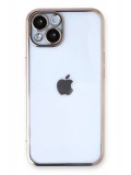 Newface Apple iPhone 13 Kılıf Razer Lensli Silikon - Gold
