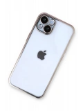 Newface Apple iPhone 13 Kılıf Razer Lensli Silikon - Gold