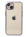 Newface Apple iPhone 13 Kılıf Razer Lensli Silikon - Mor