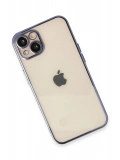 Newface Apple iPhone 13 Kılıf Razer Lensli Silikon - Mor