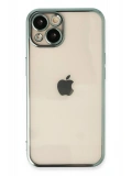 Newface Apple iPhone 13 Kılıf Razer Lensli Silikon - Yeşil