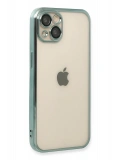 Newface Apple iPhone 13 Kılıf Razer Lensli Silikon - Yeşil