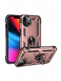 Newface Apple iPhone 13 Kılıf Sofya Yüzüklü Silikon Kapak - Rose