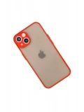 Newface Apple iPhone 13 Mini Kılıf Montreal Silikon Kapak - Kırmızı