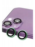 Newface Apple iPhone 13 Mini Raze Metal Kamera Lens - Yeşil