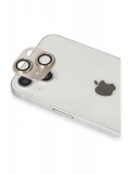Newface Apple iPhone 13 Pers Alüminyum Kamera Lens - Gold