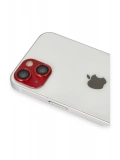 Newface Apple iPhone 13 Pers Alüminyum Kamera Lens - Kırmızı