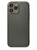 Newface Apple iPhone 13 Pro Kılıf Coco Karbon Silikon - Füme