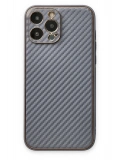Newface Apple iPhone 13 Pro Kılıf Coco Karbon Silikon - Gri
