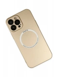 Newface Apple iPhone 13 Pro Kılıf Jack Magneticsafe Lens Silikon - Gold