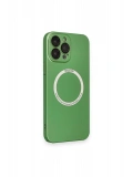 Newface Apple iPhone 13 Pro Kılıf Jack Magneticsafe Lens Silikon - Yeşil