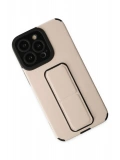 Newface Apple iPhone 13 Pro Kılıf Mega Standlı Silikon - Gold