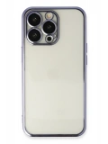 Newface Apple iPhone 13 Pro Kılıf Razer Lensli Silikon - Mor