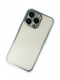 Newface Apple iPhone 13 Pro Kılıf Razer Lensli Silikon - Yeşil