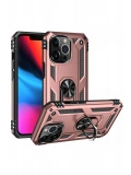 Newface Apple iPhone 13 Pro Kılıf Sofya Yüzüklü Silikon Kapak - Rose