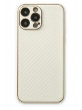 Newface Apple iPhone 13 Pro Max Kılıf Coco Karbon Silikon - Beyaz